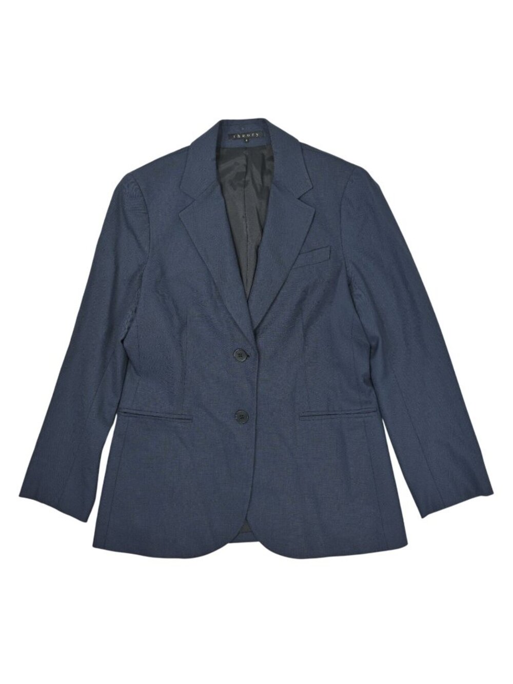 Theory Wool Blend Blazer in Navy Blue